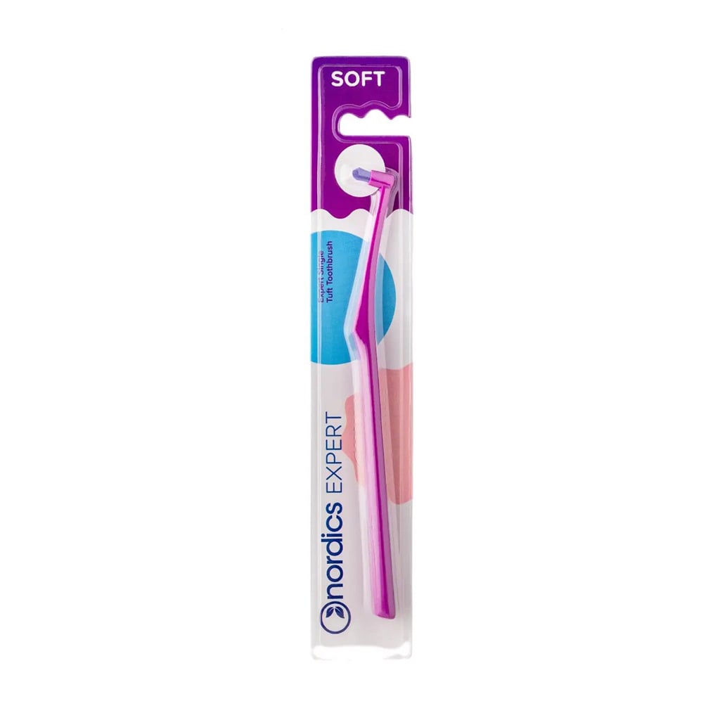 Монопучкова зубна щітка Nordics Expert Single Tuft Toothbrush м'яка, фіолетова, 1 шт
